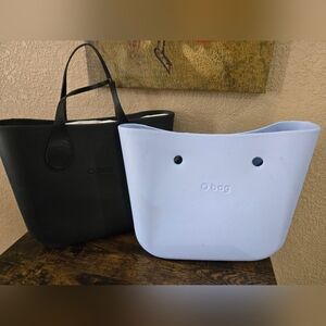 Mini OBag - Two Outer Bags (lavender and black) 1 Handle Set 1 Liner